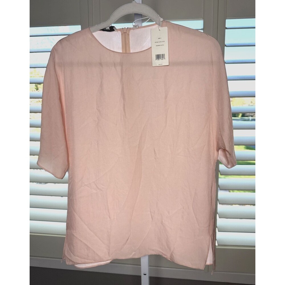 Vince Shirt Pink Top NWT $265 100% Triacetate Sz SM Bust 36"